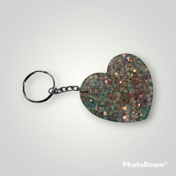 Tommy Genesis Green Glitter Keychain (Z154) - Picture 7 of 9